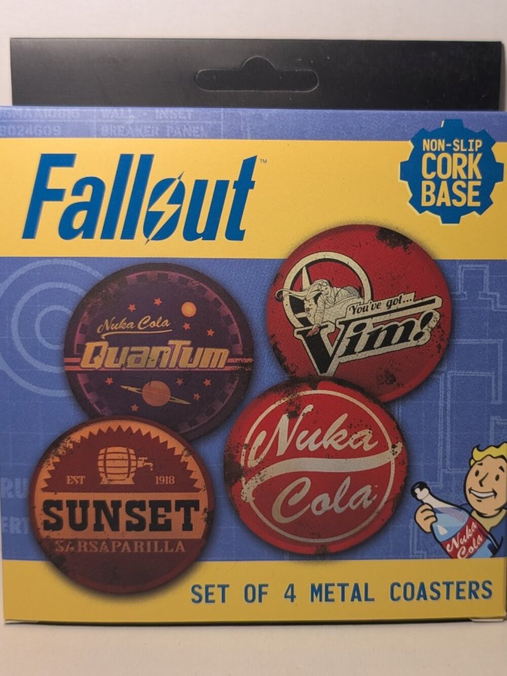 Fallout Coasters Set of 4 Official Bethesda Collectible Drinkware Holders